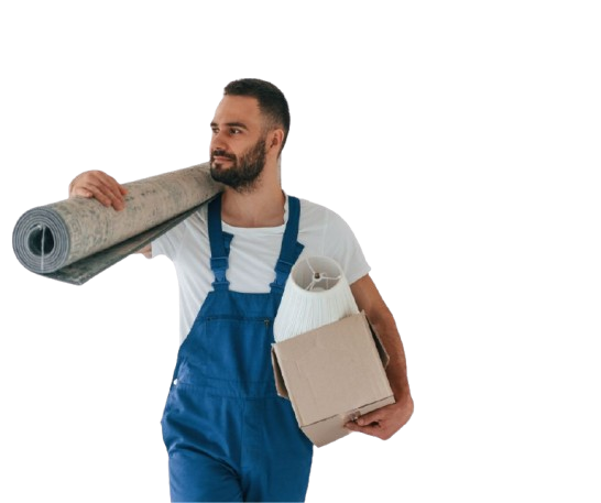 Rental property eviction cleanout in progress